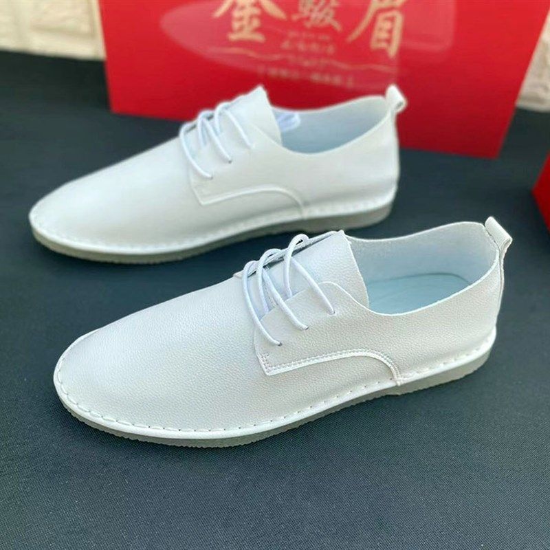 休闲皮鞋男生皮鞋潮流韩版青年商务正装软面皮软底冬季工作男皮鞋,淘宝优惠券,粉丝福利购,淘宝优惠卷