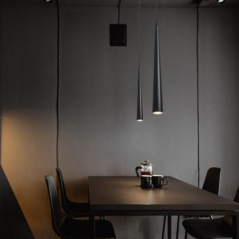 锥形led长筒吊灯简约现代磨砂餐厅锥形吧台圆柱单头吊线射灯筒灯,淘宝优惠券,粉丝福利购,淘宝优惠卷