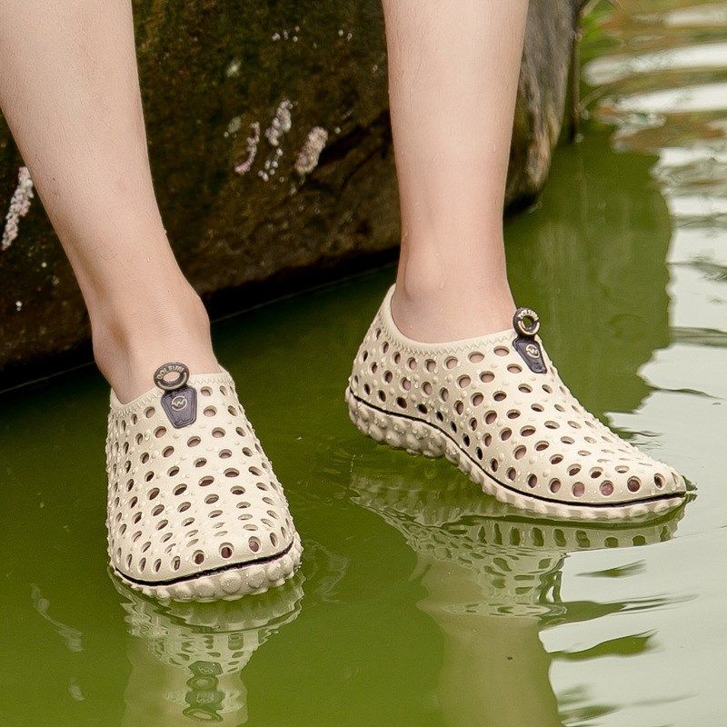 洞洞鞋防滑开车软底男凉鞋沙滩鞋透气驾车镂空懒人包头洞洞拖鞋M,淘宝优惠券,粉丝福利购,淘宝优惠卷