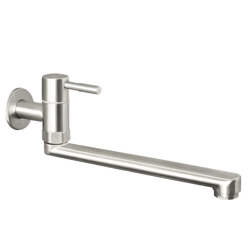 厨房入墙式水龙头不锈钢加长单冷洗菜盆洗碗盆水T槽阳台可旋转家,淘宝优惠券,粉丝福利购,淘宝优惠卷