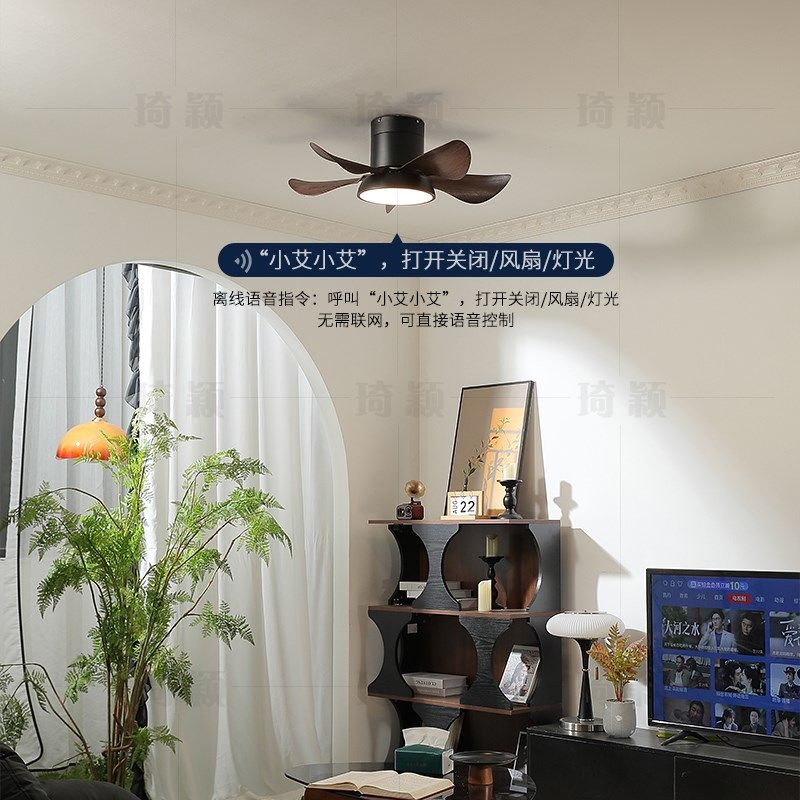 美式复古南洋风吸顶风扇灯餐厅卧室电扇一体变频静音大风力风扇灯,淘宝优惠券,粉丝福利购,淘宝优惠卷