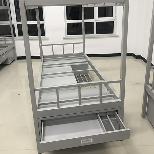 钢制上下铺铁架床制式宿舍铁艺床学校宿舍高低床营房内务双层床 - 图0