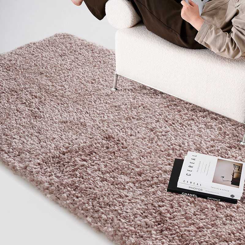 古臻2024新款云朵感床边毯 简约粉色卧室毯超柔少女感加厚飘窗垫,淘宝优惠券,粉丝福利购,淘宝优惠卷