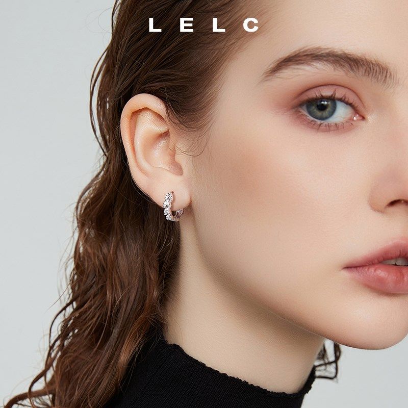 999纯银微镶满钻爱心耳环女轻奢小众设计感耳圈养耳洞个性耳饰品,淘宝优惠券,粉丝福利购,淘宝优惠卷