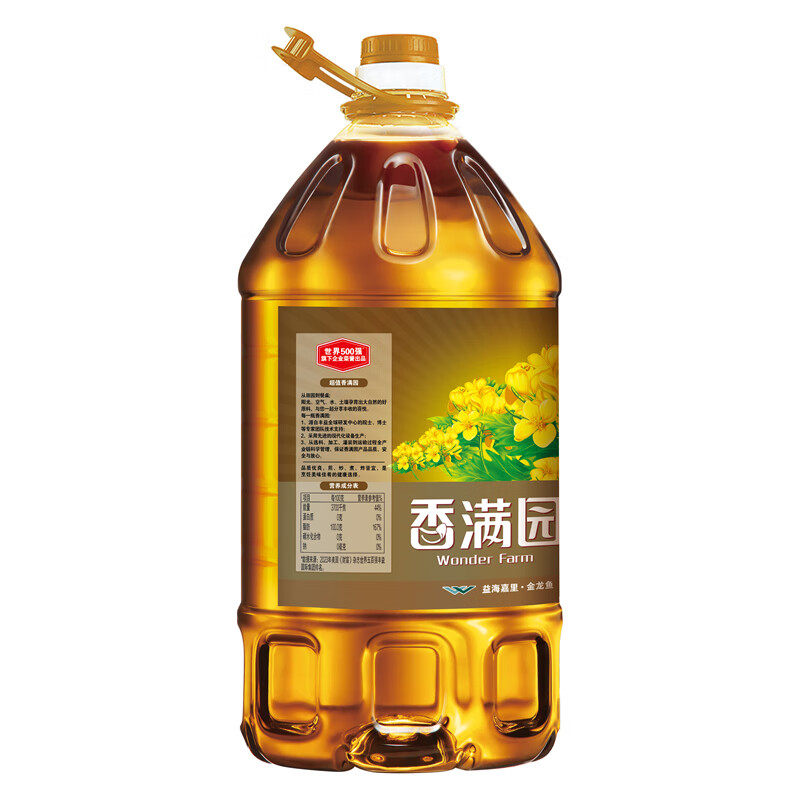 香满园特香菜籽油5L 非转基因物理压榨家用炒菜大桶食用油 纯菜油,淘宝优惠券,粉丝福利购,淘宝优惠卷