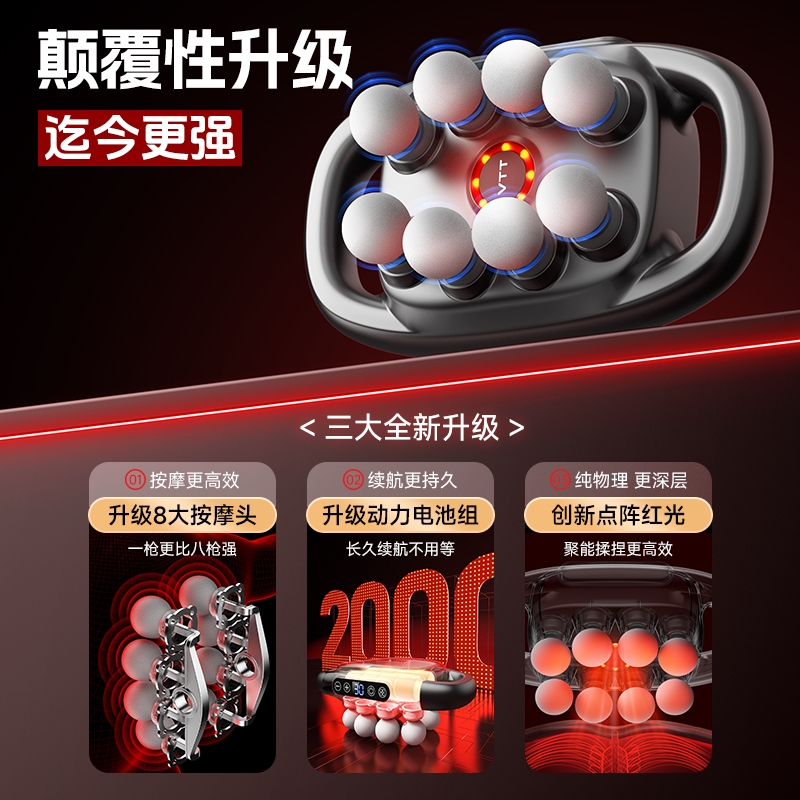 VTT8头筋膜枪肌肉按摩器男士专用生多功能放松颈膜枪肌膜仪女 - 图0