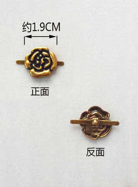 鞋子装饰配件珍珠鞋扣花瓣金色