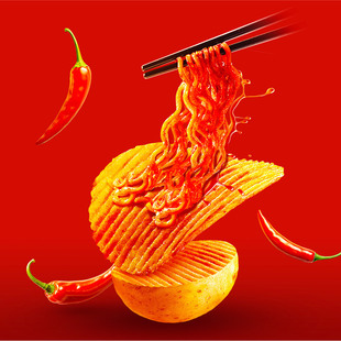 好丽友好友趣火鸡面泡菜味薯片70g*5袋