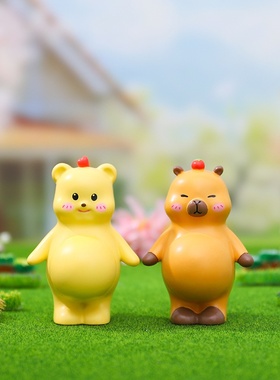 创意卡通手办网红热卖怀孕的动物盲盒潮玩礼物批发家居摆件装饰品