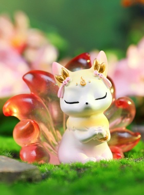 国潮涂山九尾狐第二弹潮玩盲盒手办周边桌面摆件创意家居装饰批发