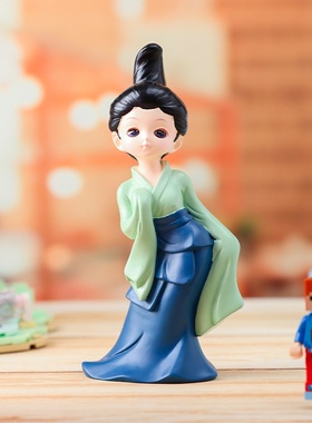 只此青绿文创古风仕女摆件新中式家居客厅装饰品景区纪念物批发