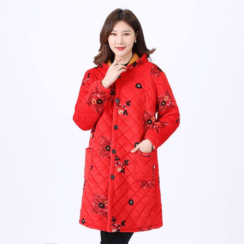 四川省服冬季中老年女棉衣宽松加绒加厚中长款棉服奶奶装棉袄罩衣,淘宝优惠券,粉丝福利购,淘宝优惠卷