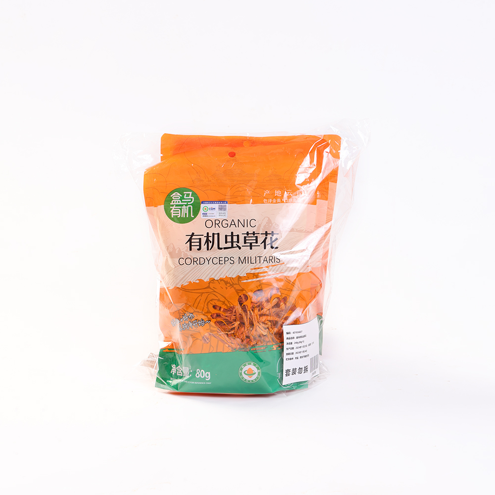 盒马 有机虫草花 80g*3袋云南虫草花 煲汤炖煮食材 南北菌菇干货