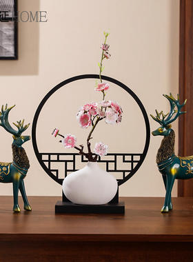 新中式复古吉祥鹿摆件家居酒柜客厅玄关创意书房办公室装饰品摆设