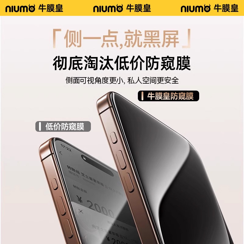 适用苹果16防窥膜iPhone16ProMax防偷窥钢化膜15新款14Pro手机plus超薄13无尘仓12屏幕指纹3d热弯无黑边贴膜