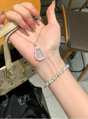 「白玉福禄」纯银s999正品项链女款2025新款足银党天然白玉髓葫芦