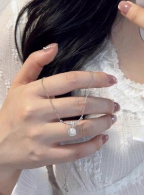 「缠绕方糖」纯银s999正品项链女款2025新款足银党生日礼物女生