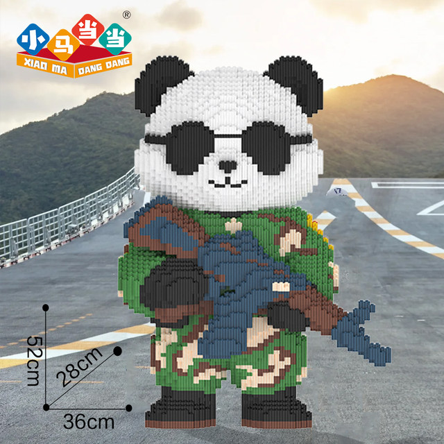 Pony Dangdang Cowboy Panda Building Blocks Children and Adults Educational Puzzle Toys Ornaments for Boys and Girls Birthday Gifts