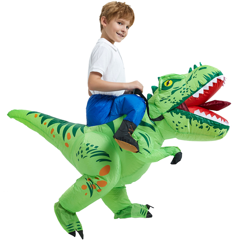 六一儿童节演出衣服恐龙充气服装搞怪cos霸王龙坐骑裤子动物人偶-图2