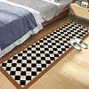 Light luxury trendy 60*200cm bedside blanket doormat long water-absorbent machine washable stain-resistant balcony kitchen mat bay window corridor