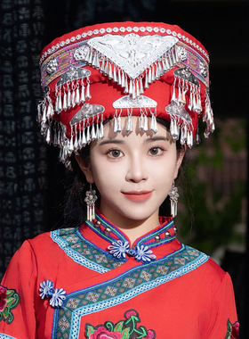 壮族三月三民族演出头饰配饰云南