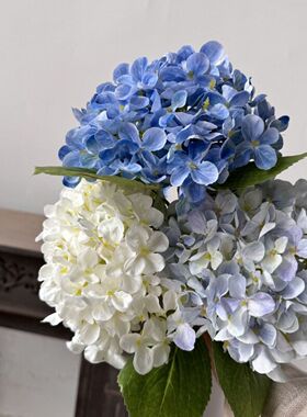 轻奢绣球花仿真花绢布假花仿生花束客厅餐桌摆件插花装饰花级感