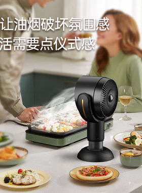跨境桌面油烟机负离子杀菌除味空气过滤抽烟机烤肉火锅伴侣排烟机