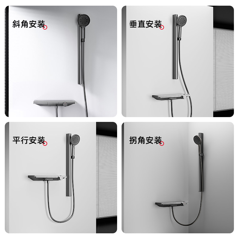 naruisha纳瑞沙N8枪灰色无顶喷简易花洒套装精铜主体淋浴家用奶白,淘宝优惠券,粉丝福利购,淘宝优惠卷