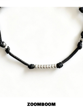 ZOOMBOOM 925纯银爱心编织手链女日韩气质百搭款抽拉手绳礼物