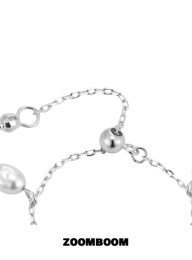 ZOOMBOOM 925银天然珍珠流苏戒指女小众独特高级感可调节指环