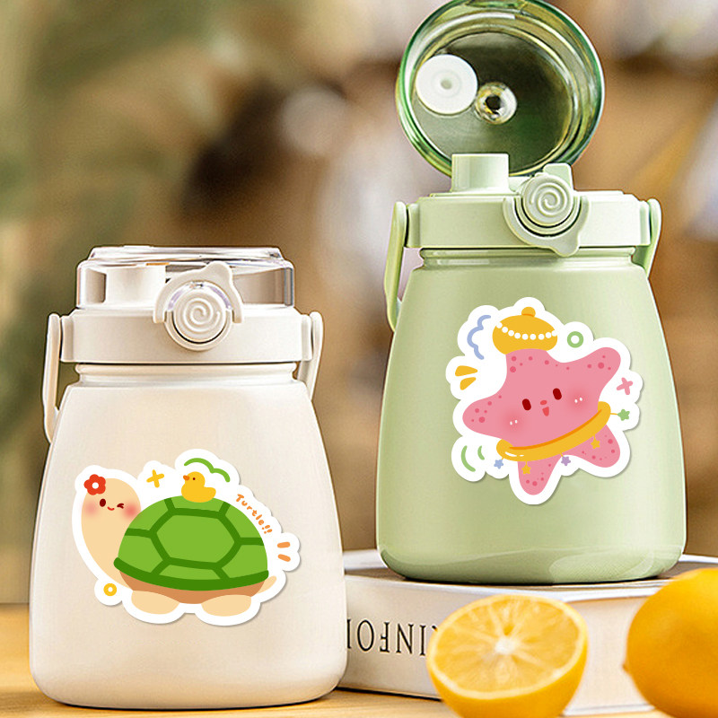 360张/卡通海洋动物贴纸幼儿园可爱奖励学习趣味儿童小贴纸贴画水果杯子装饰防水女孩男孩动物不干胶书桌贴,淘宝优惠券,粉丝福利购,淘宝优惠卷