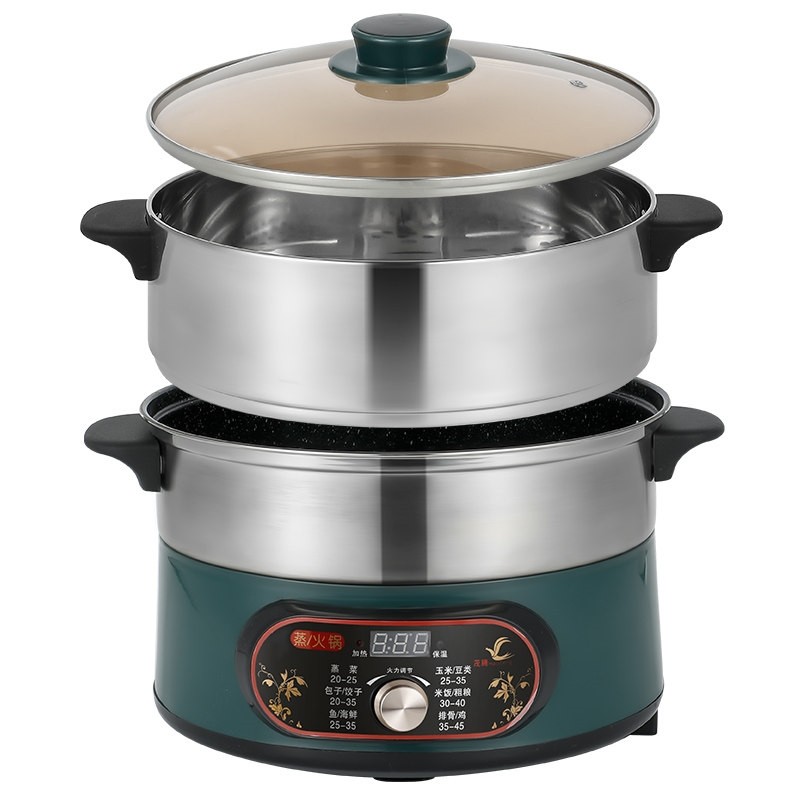 电蒸锅多功能家用商用防干烧不锈大容量电蒸笼钢蒸包子锅多层定时,淘宝优惠券,粉丝福利购,淘宝优惠卷