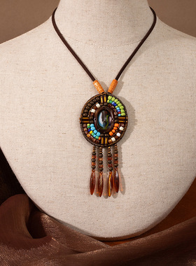 复古民族风项链长款波希米亚