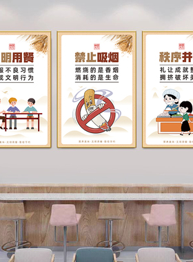 学校企业餐厅食堂装饰挂画海报