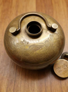 老式纯铜汤婆子暖被窝