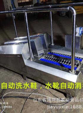 人员卫生清洁站 胶靴自动清洗机水靴全自动消毒机水鞋清洗设备厂
