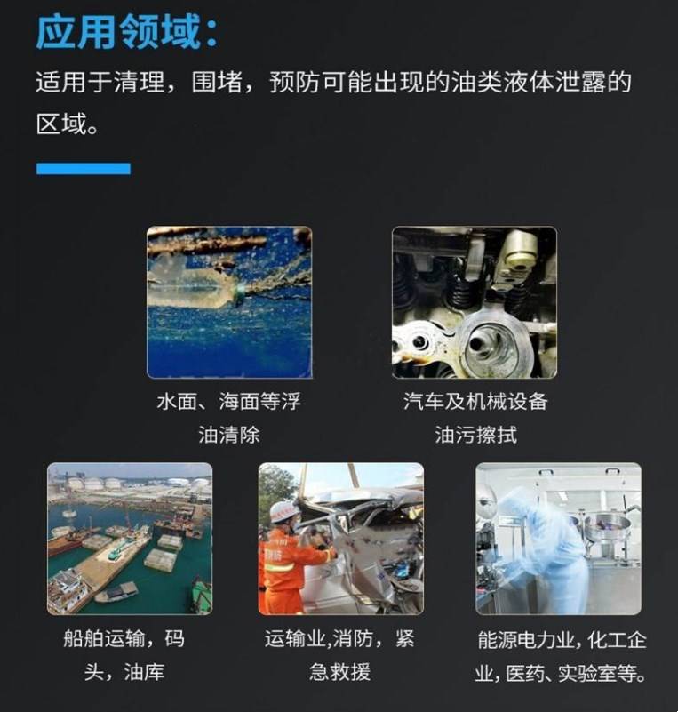 工业吸油毡实验室用吸油棉海事溢油吸附棉吸油毯加油站码头专用 - 图1