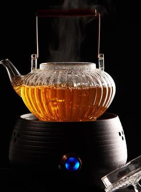 新款加厚a耐热耐冷玻璃提梁壶沸水壶花茶壶电陶炉专用过滤煮茶壶