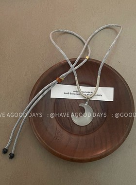 清冷感月牙项链小众设计感气质简约百搭冷淡O风锁骨链颈链个性高