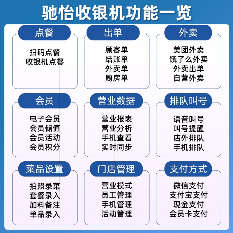 Jialian cloud store ordering cash register all-in-one cash register system touch screen cash register catering restaurant hot pot milk tea