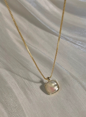 贝壳亮眸贝壳蛇骨链女合金