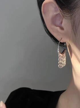 RONERAI简约合金女合金流苏耳环