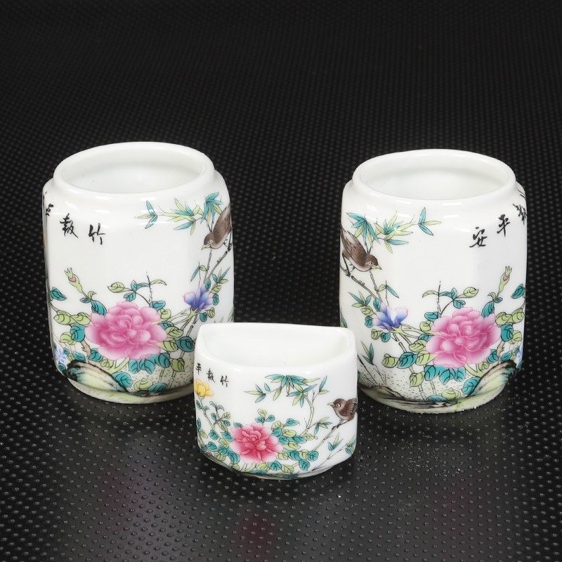 鸟碗八哥鹩哥鸟食杯陶瓷画眉鸟食罐八角杯水缸盒槽鸟笼杯配件包邮,淘宝优惠券,粉丝福利购,淘宝优惠卷