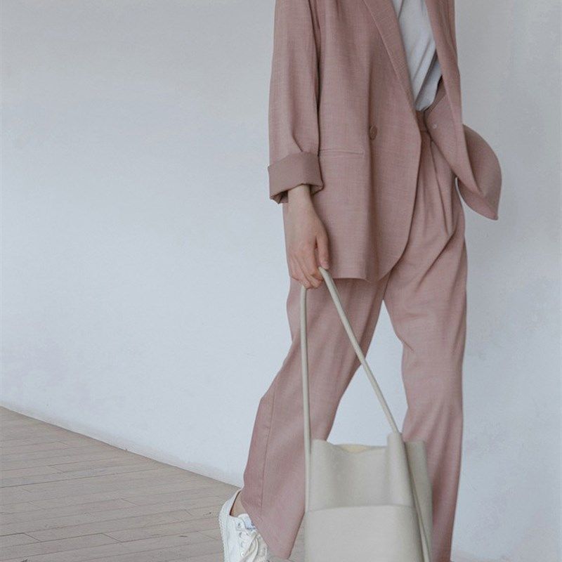 夏季胖mm大码西装套装女宽松休闲职业正装小西服外套两件套200斤,淘宝优惠券,粉丝福利购,淘宝优惠卷