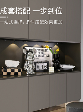 轻奢玄关入户摆件钥匙收纳托盘客厅餐边柜酒柜家居装饰品乔迁礼品