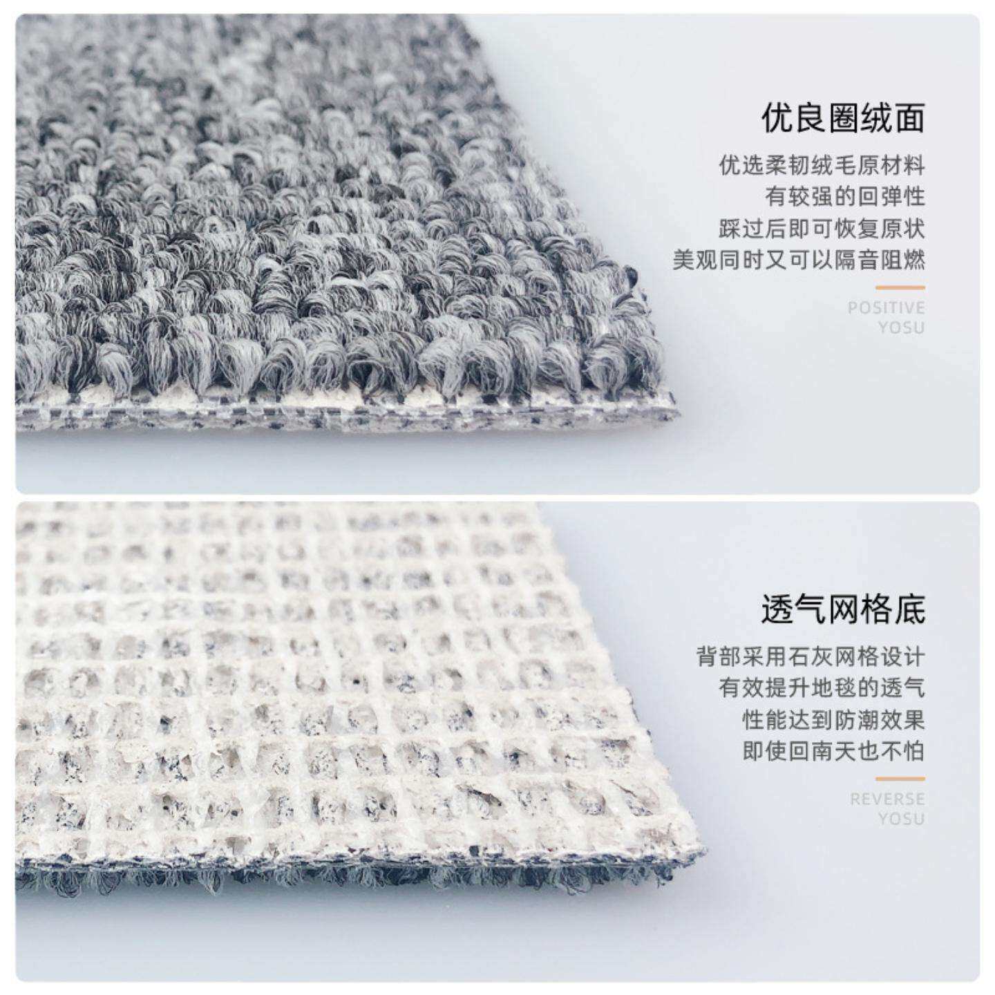 Commercial dirt-resistant, easy-care, large-area sound insulation