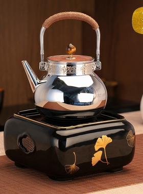 莺歌烧银杏电陶炉煮茶器金枫静音
