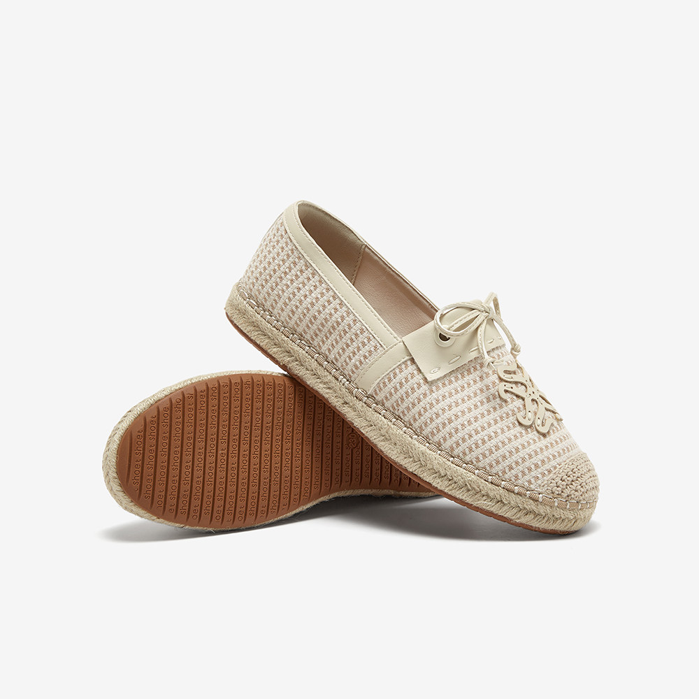 百思图2025春新款透气小香风草编渔夫鞋一脚蹬平底女单鞋A0202AA5,淘宝优惠券,粉丝福利购,淘宝优惠卷