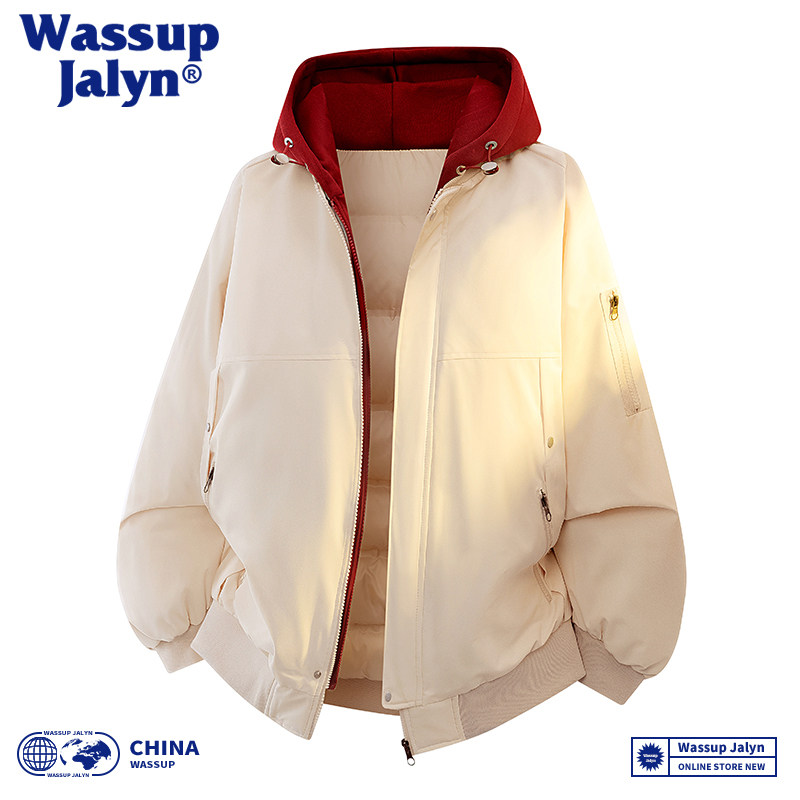 WASSUP JALYN羽绒棉服男女冬季加厚保暖韩系棉袄假两件棉衣外套潮,淘宝优惠券,粉丝福利购,淘宝优惠卷
