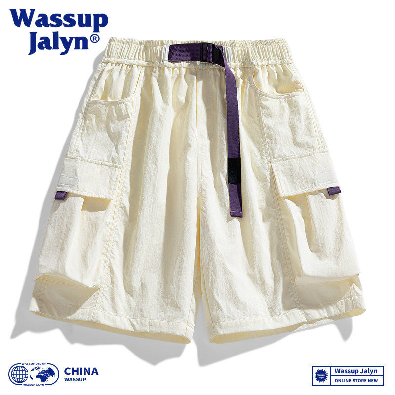 WASSUP JALYN美式工装大码男士短裤休闲宽松夏季冰丝速干五分裤子,淘宝优惠券,粉丝福利购,淘宝优惠卷